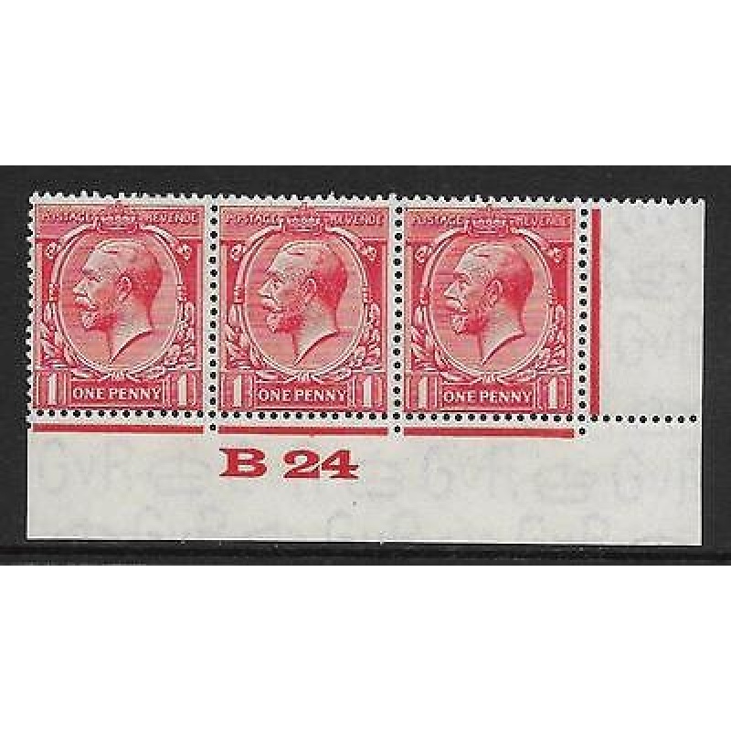 1d Scarlet Block Cypher Control B24 imperf UNMOUNTED MINT MNH