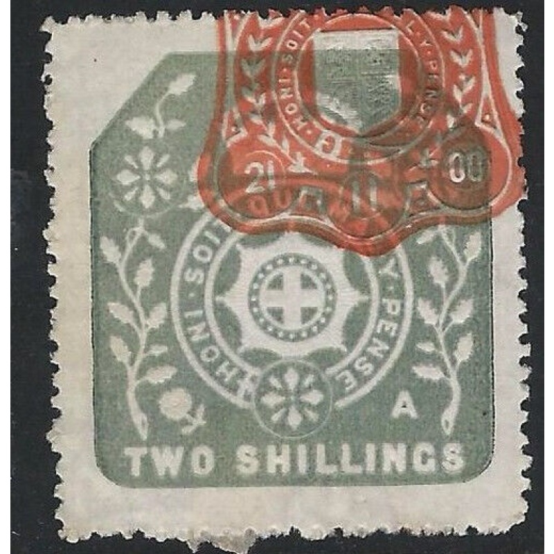 GB Revenue : General Duty Adhesive 2 Shillings