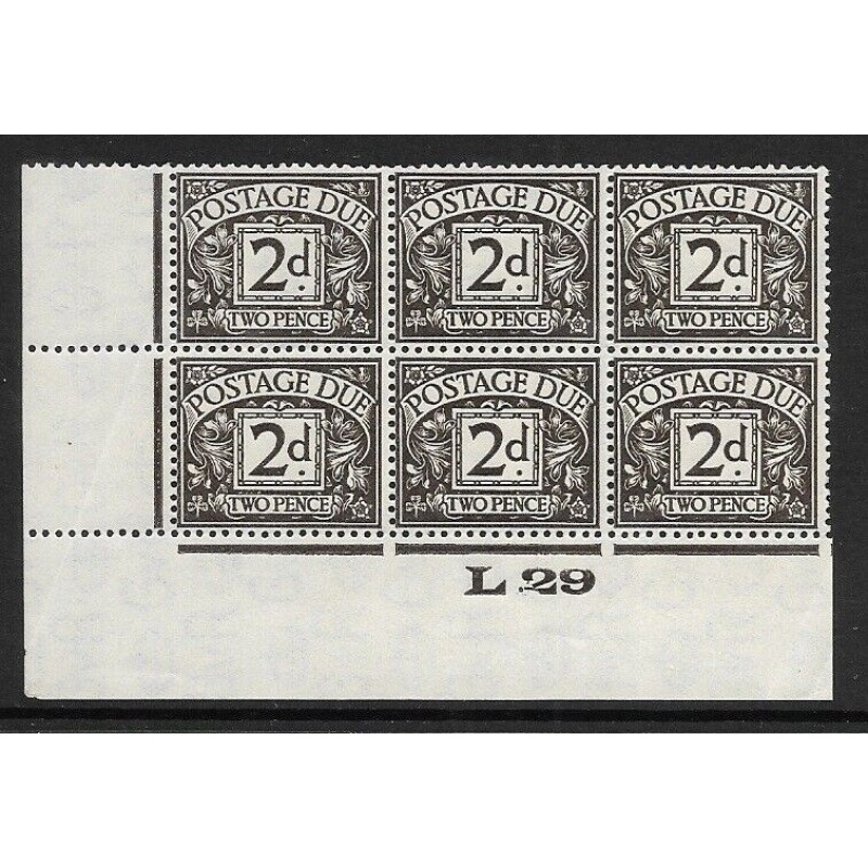 D13 2d Block Cypher Postage due Control L 29 Imperf UNMOUNTED MINT