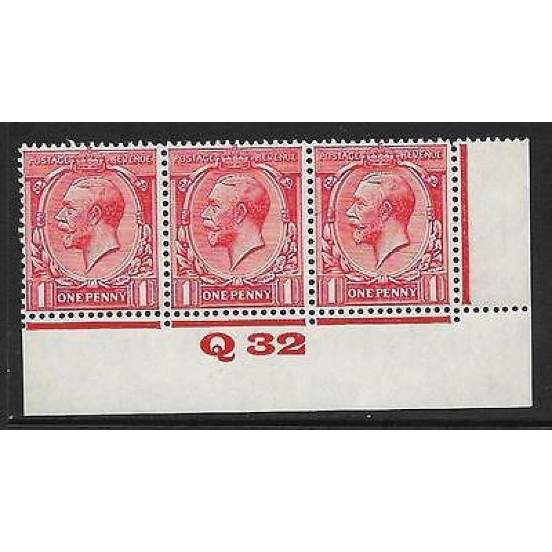 1d Scarlet Block Cypher Control Q32 imperf UNMOUNTED MINT MNH