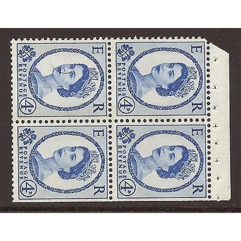 SB106a Wilding booklet pane Crowns perf type I(v) trimmed perfs UNMOUNTED MNT