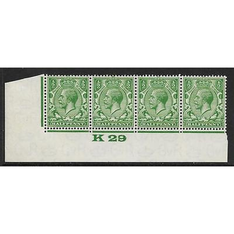 d Green Block Cypher Control K29 imperf UNMOUNTED MINT MNH