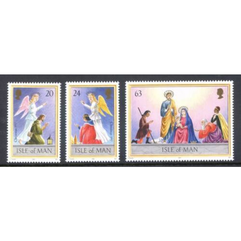 Isle Of Man 1997 Christmas Set SG765 767 Unmounted Mint