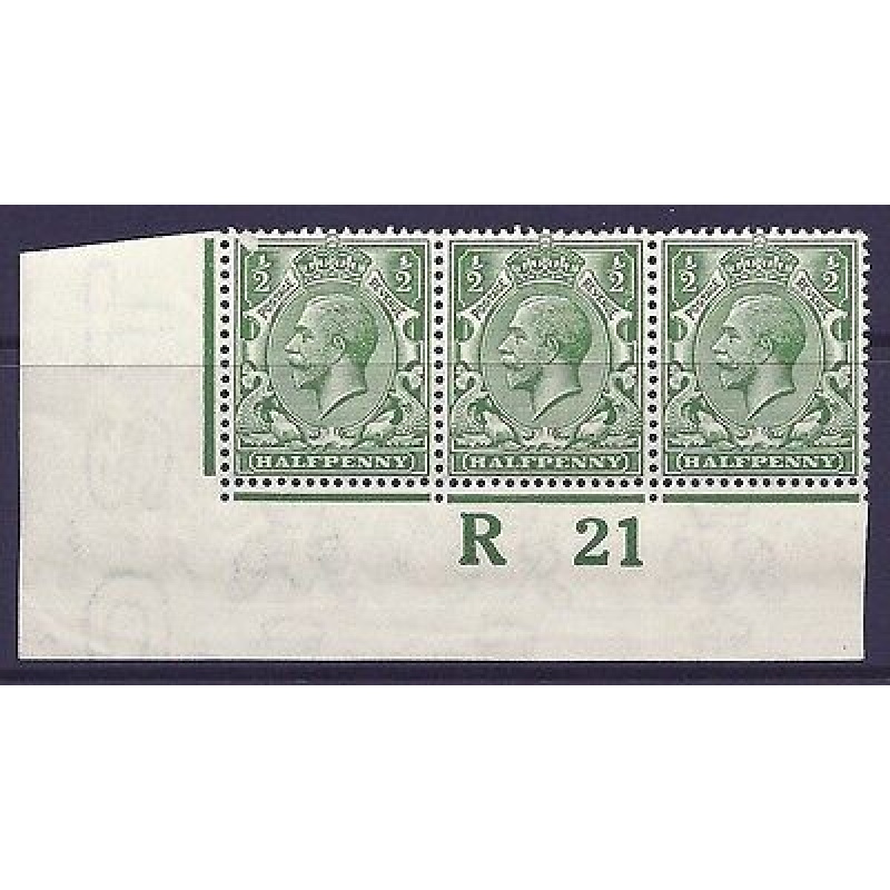 N14(1) d Green Control R 21 imperf MOUNTED MINT