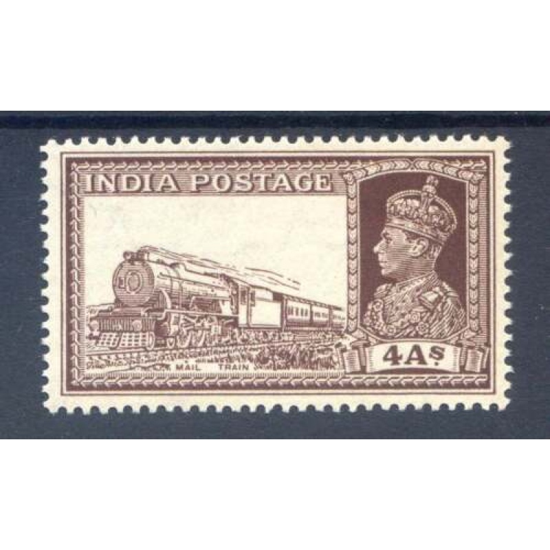 India 4a Brown SG255 Mounted Mint