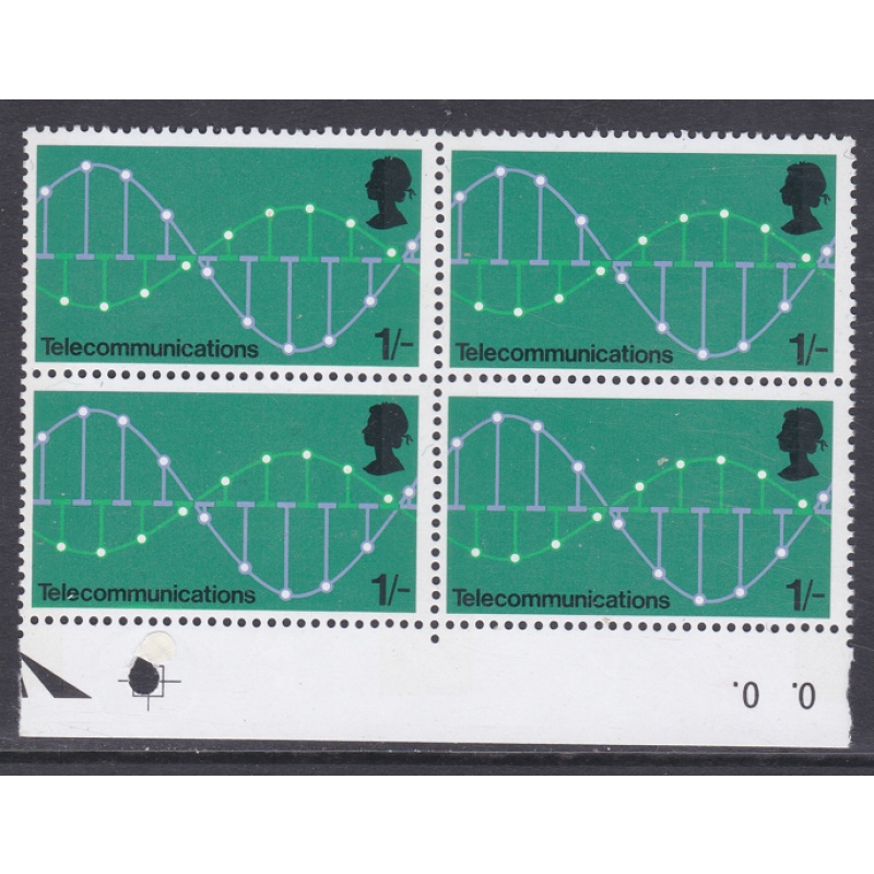 sg810 1969 1 - P.O. Technology Misperf block of 4 UNMOUNTED MINT [SN]