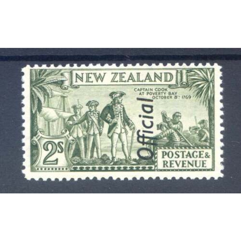 New Zealand 2 - Olive Green SG0132c Mounted Mint