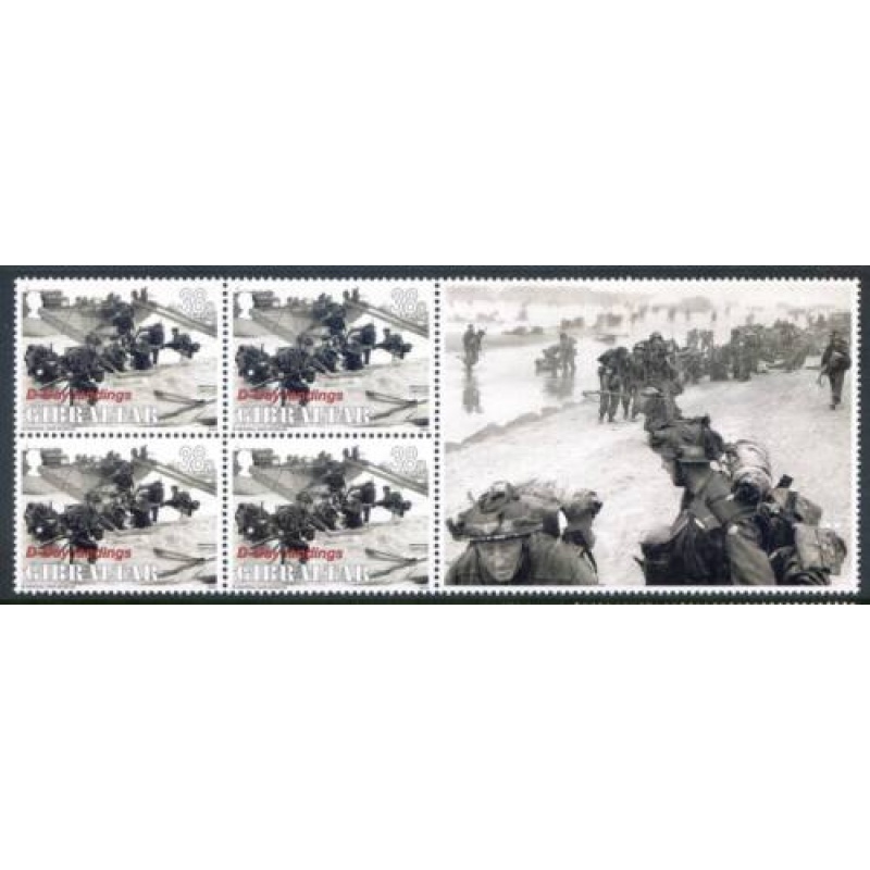 2004 Gibraltar D Day Set SG1088 1091 Unmounted Mint Sheetlets 4