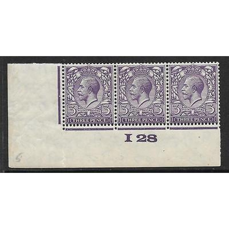 Spec N38(3) 3d Pale Dull Reddish Violet Block Cypher Control I28 UNMOUNTED MINT