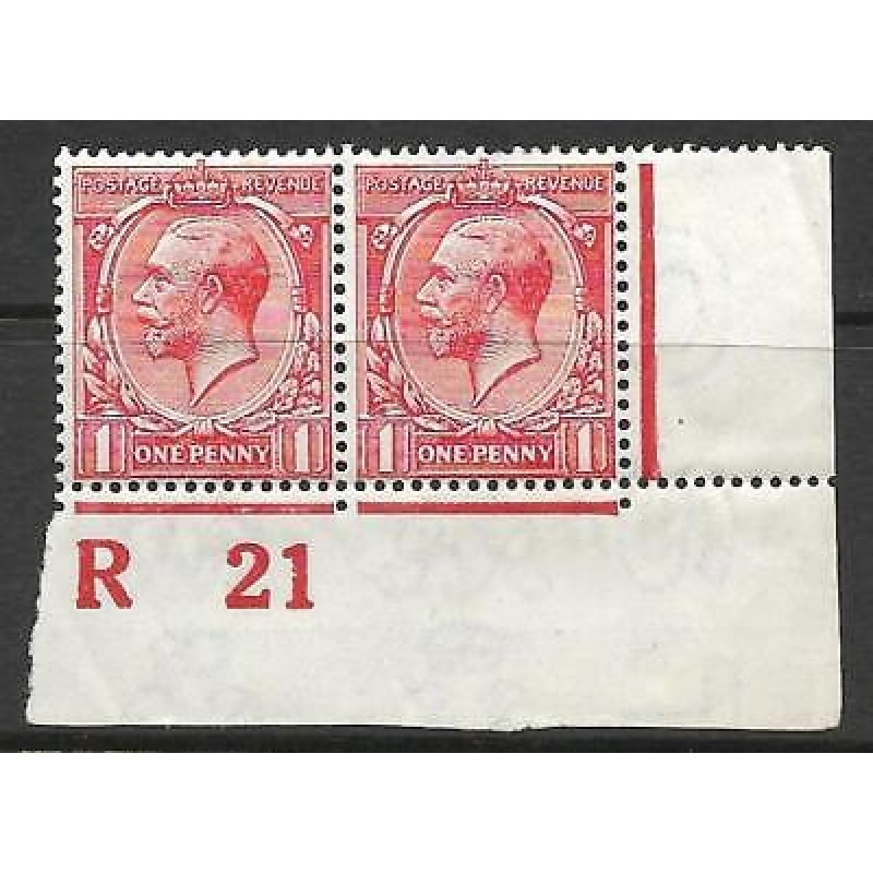 N16(11) 1d Carmine Red Royal Cypher Control R21 Imperf MOUNTED MINT