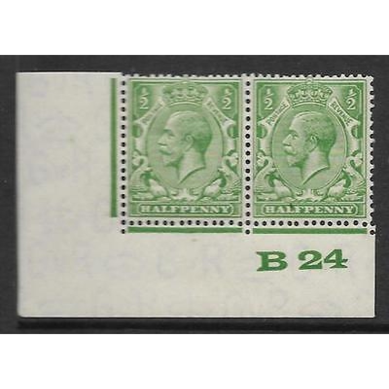 d Green Block Cypher Control B24 imperf UNMOUNTED MINT