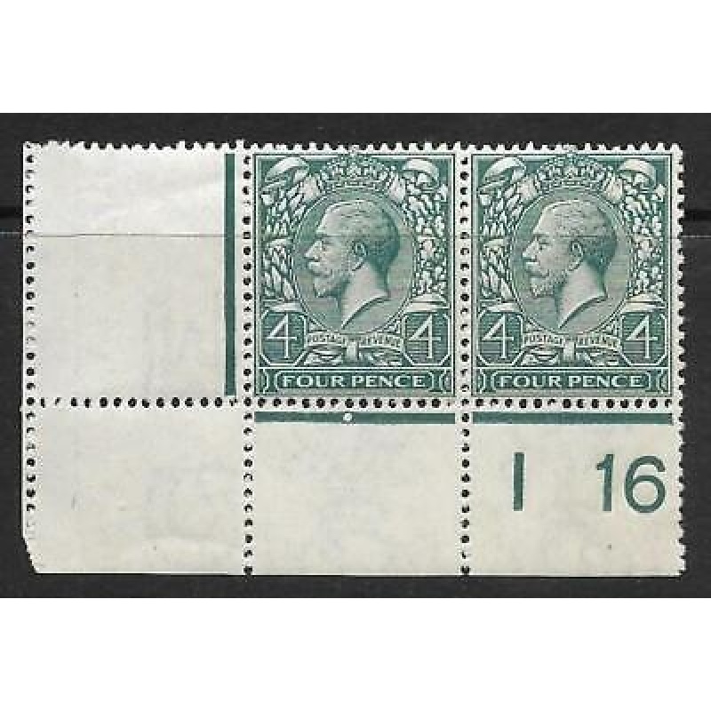 N23(1) 4d Grey Green Royal Cypher control I 16 perf pair UNMOUNTED MINT