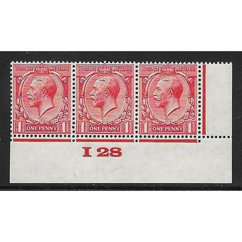 1d Scarlet Block Cypher Control I28 imperf UNMOUNTED MINT MNH