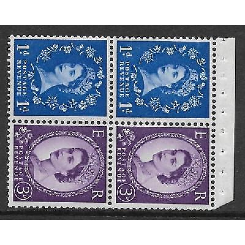 SB52 Wilding booklet pane Violet Phos S W Right perf type I(v) UNMOUNTED MNT