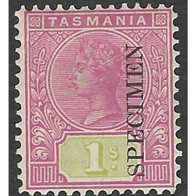 TASMANIA - Sg 221 - 1892 1 - Rose  Green with Spec Overprint 1992 MM