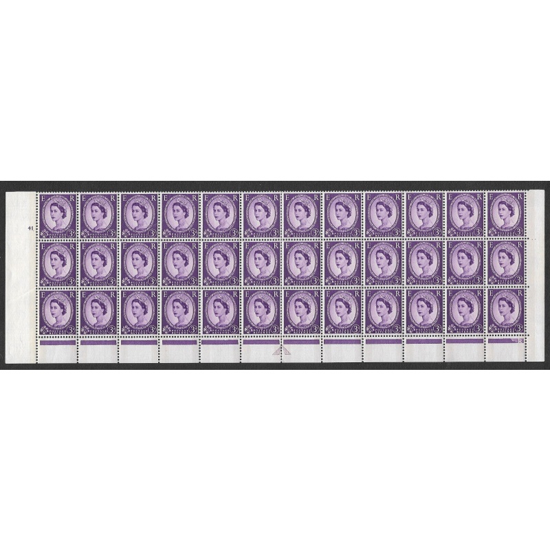 S74c 3d Wilding Green Phosphor Variety - phantom R bottom 3 rows UNMOUNTED MINT