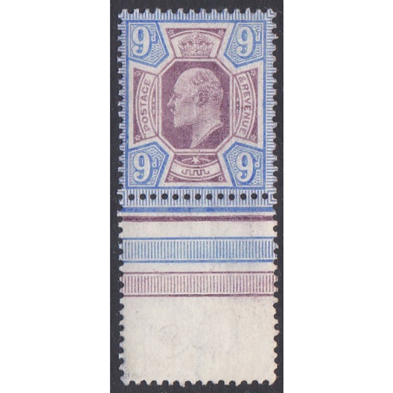 M39(2) 9d Slate purple + Ultramarine De La Rue UNMOUNTED MINT MNH