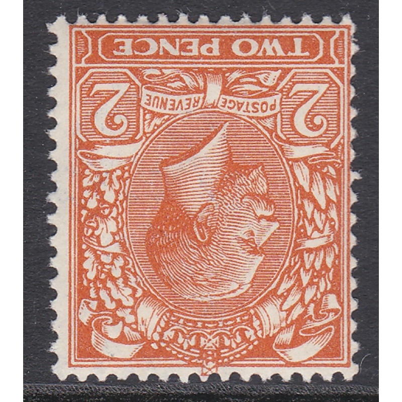 Sg 421wi 2d Pale Orange Block Cypher Wmk Inverted Single Stamp UNMOUNTED MINT