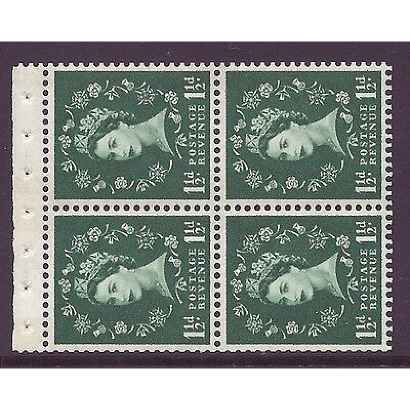 SB75 Wilding booklet pane Crowns Left perf type AP UNMOUNTED MNT MNH