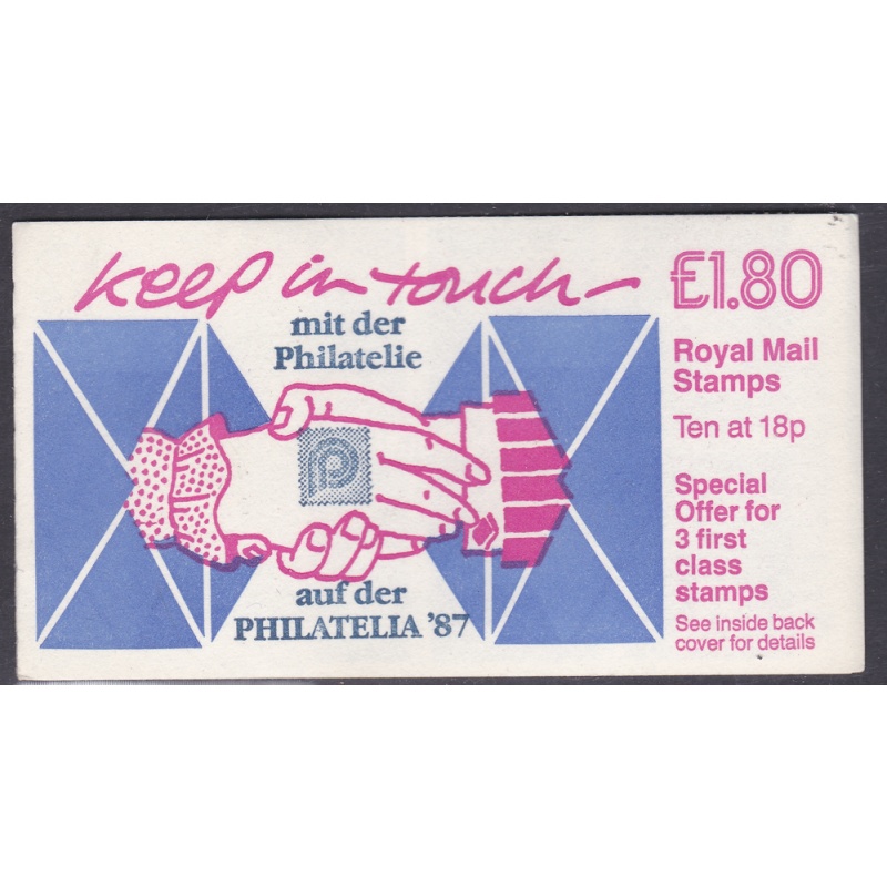 FU2a 1987 Keep in touch Folded Booklet - Complete - No Cylinder - overprint