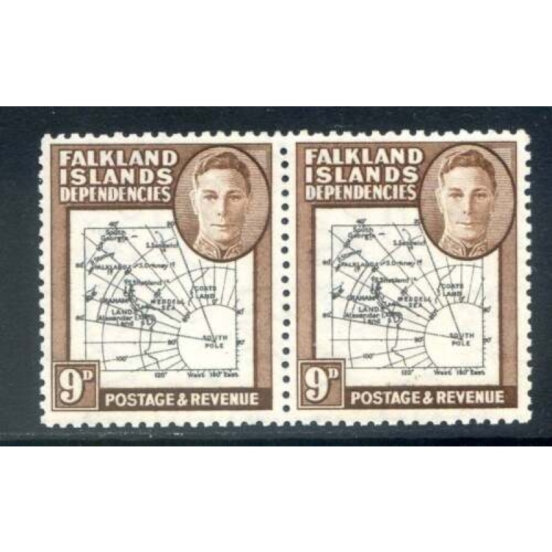 Falkland Islands Dependencies SGG7  7a Mounted Mint Pair