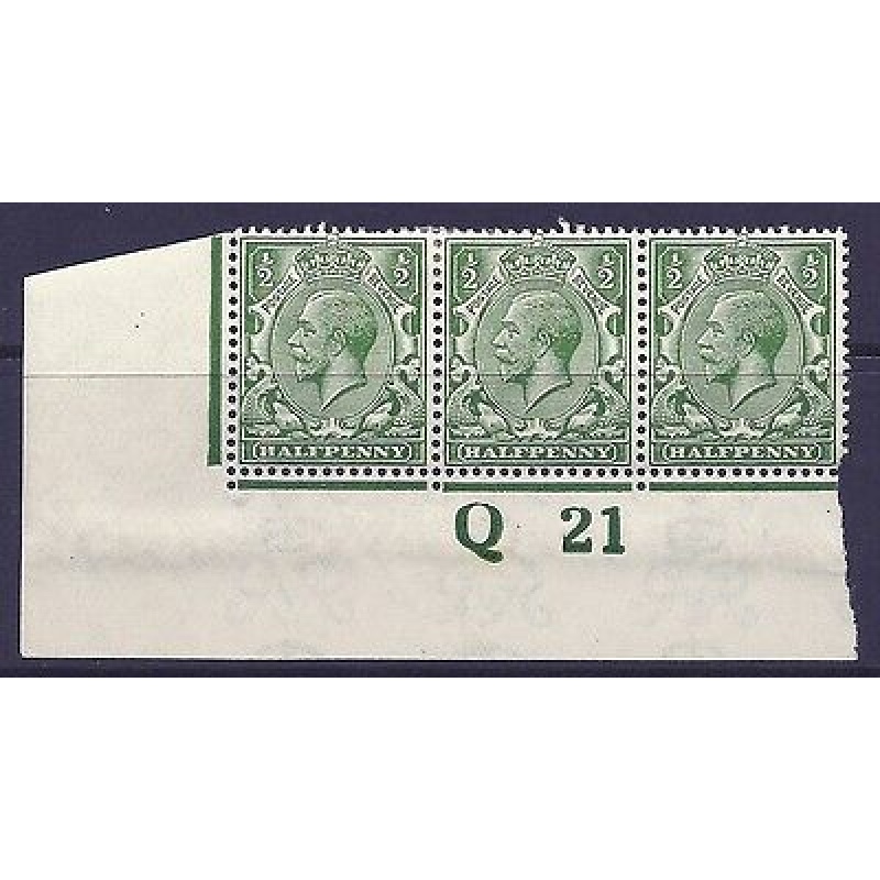 N14(6) d Bright Green Control Q 21 imperf MOUNTED MINT