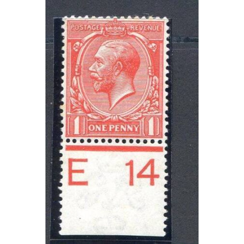 KGV 1d Scarlet Spec N16 3 E14(P) Control Mounted Mint