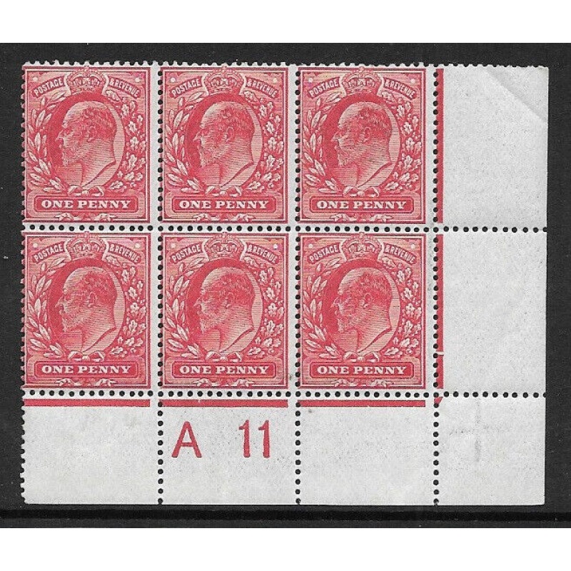 Sg M6(1) 1d Rose Red Harrison perf 14 Control A11 Perf H2A UNMOUNTED MINT