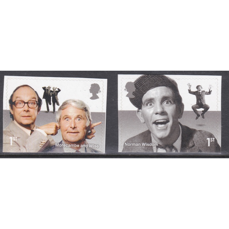 PM47 2015 Comedy Greats 1st class stamps from booklet - pair - UNMOUNTED MINT