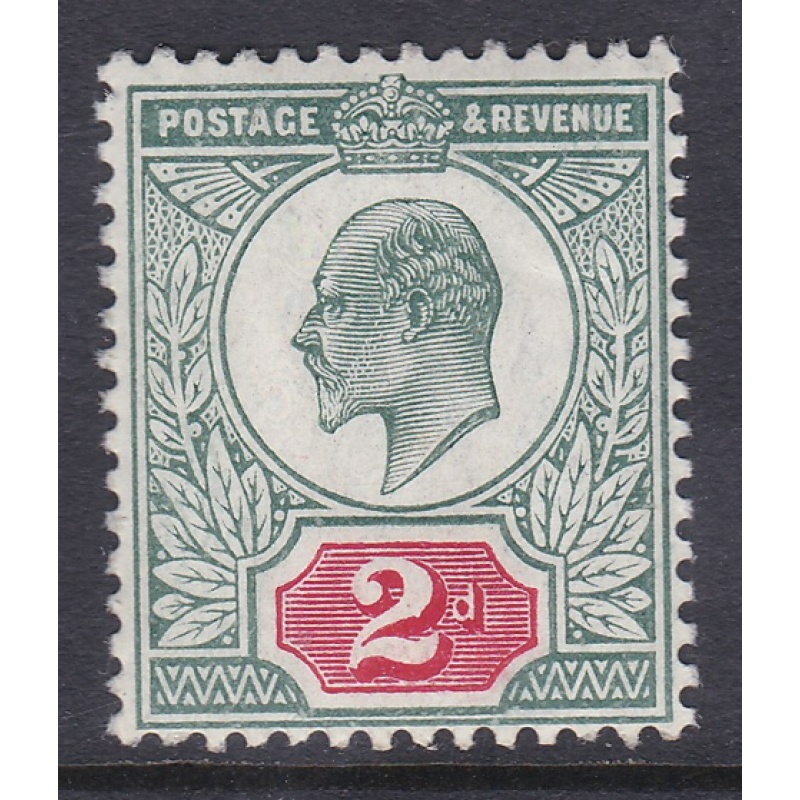 Sg 228 M12(3) 2d Pale Grey Green  Scarlet chalky De La Rue UNMOUNTED MINT