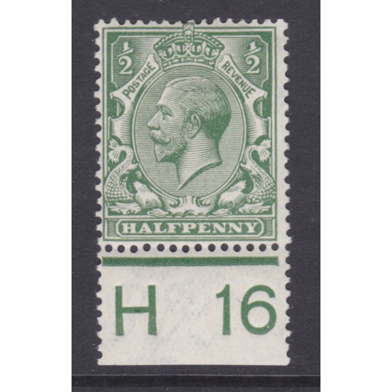 N14(-) unlisted ½d H16 Perf Grey Green Control MOUNTED MINT