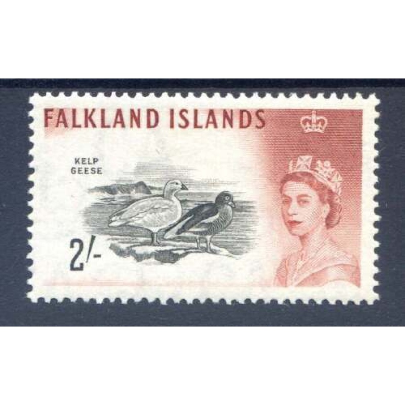 Falkland Islands 2 - Black  Brown Red SG204 Mounted Mint