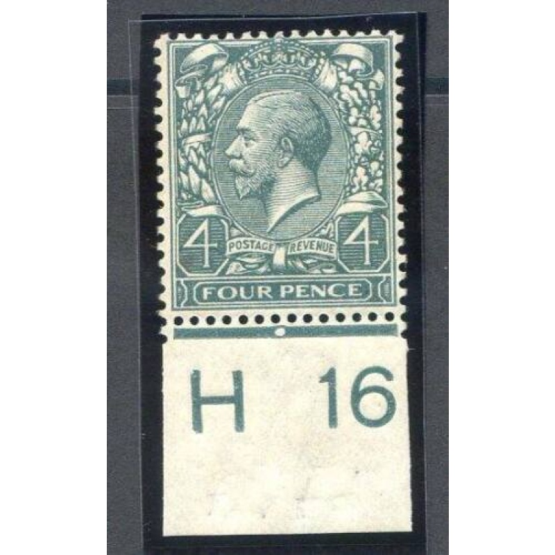 KGV 4d Grey Green Spec N23 1 H16(I) Control  Mounted Mint