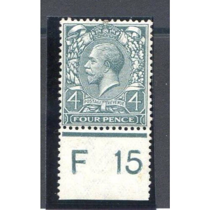 KGV 4d Bluish Grey Green Spec N23 1 F15(P) Control  Mounted Mint