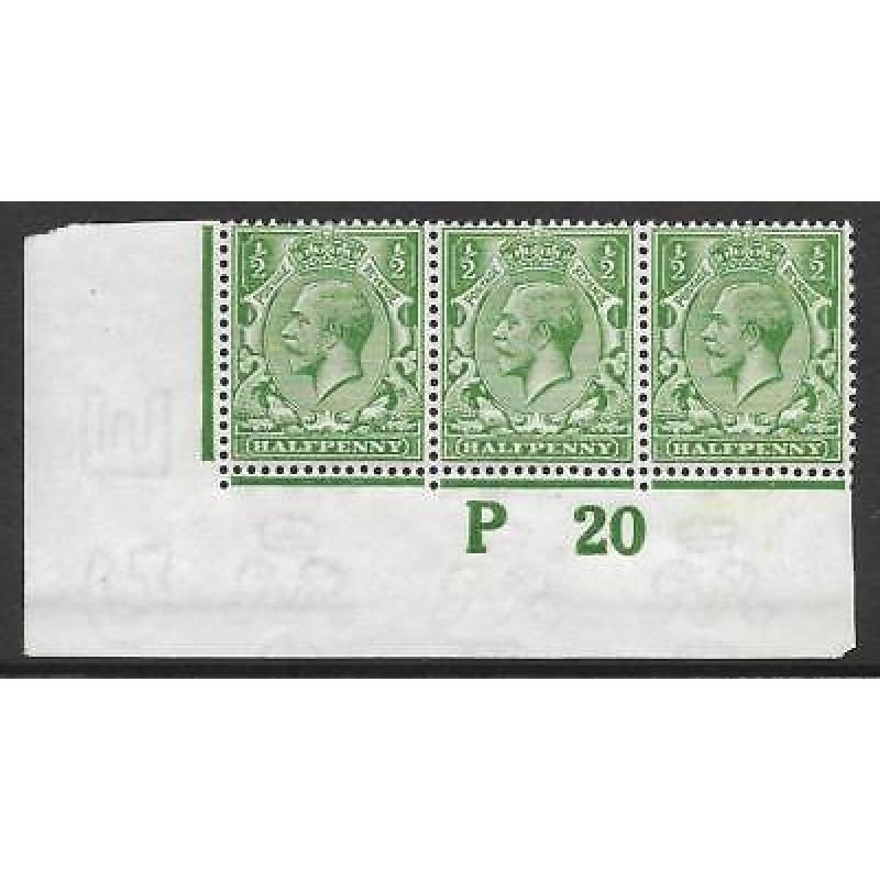 N14(6) d Bright Green Control P 20 imperf MOUNTED MINT