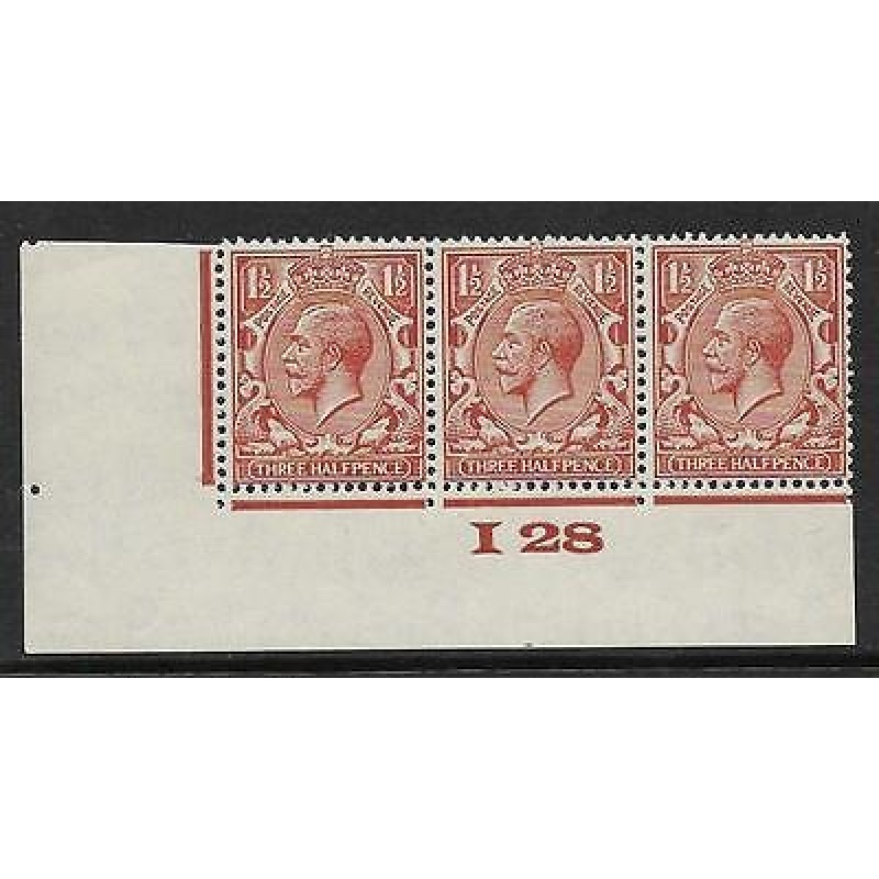 1d Brown Block Cypher Control I28 imperf UNMOUNTED MINT