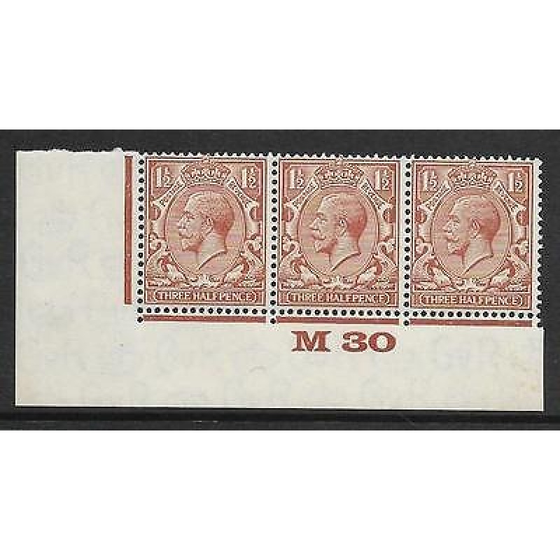 1d Brown Block Cypher Control M30 imperf UNMOUNTED MINT MNH