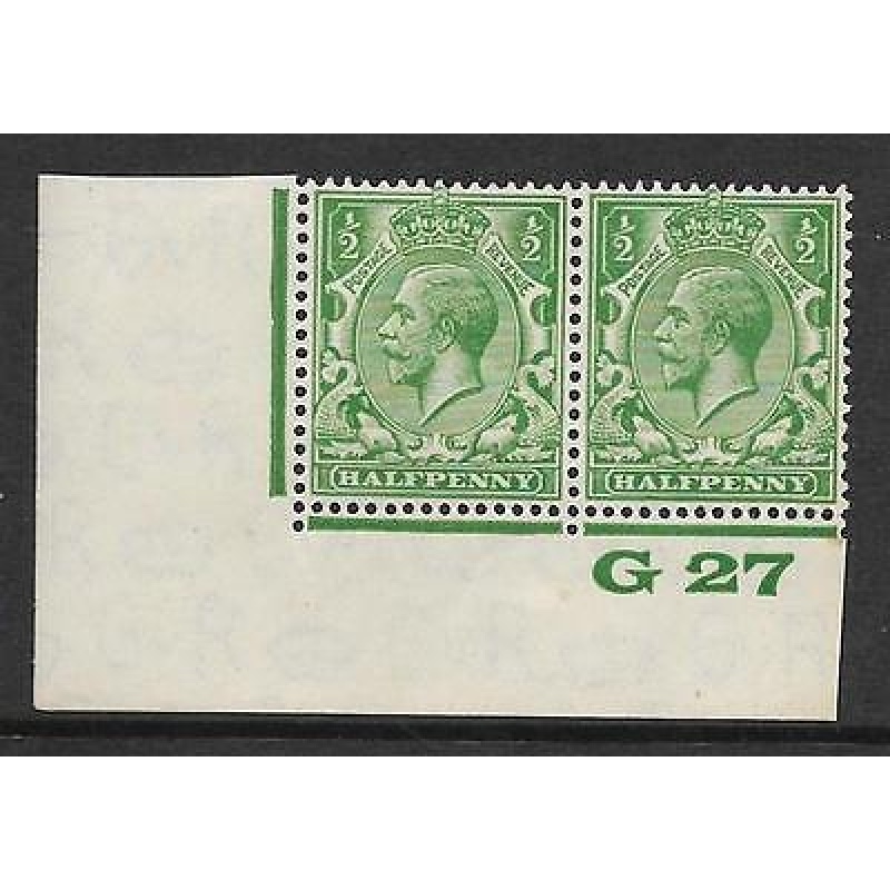 d Green Block Cypher Control G27 imperf UNMOUNTED MINT MNH