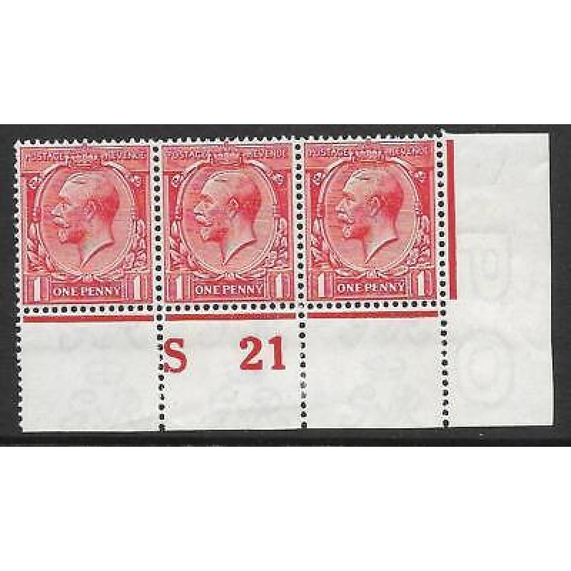 N16(1) 1d Bright Scarlet Royal Cypher Control S21 perf MOUNTED MINT