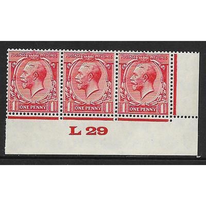 1d Scarlet Block Cypher Control L29 imperf UMOUNTED MINT MNH