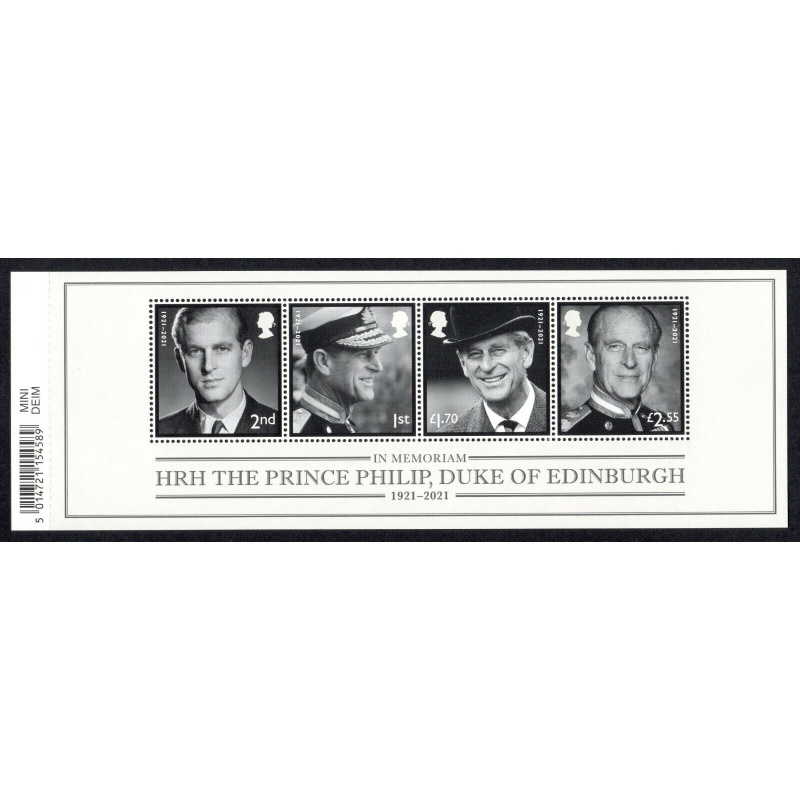 MS4532a 2021 HRH The Prince Philip miniature sheet barcode UNMOUNTED MINT MNH