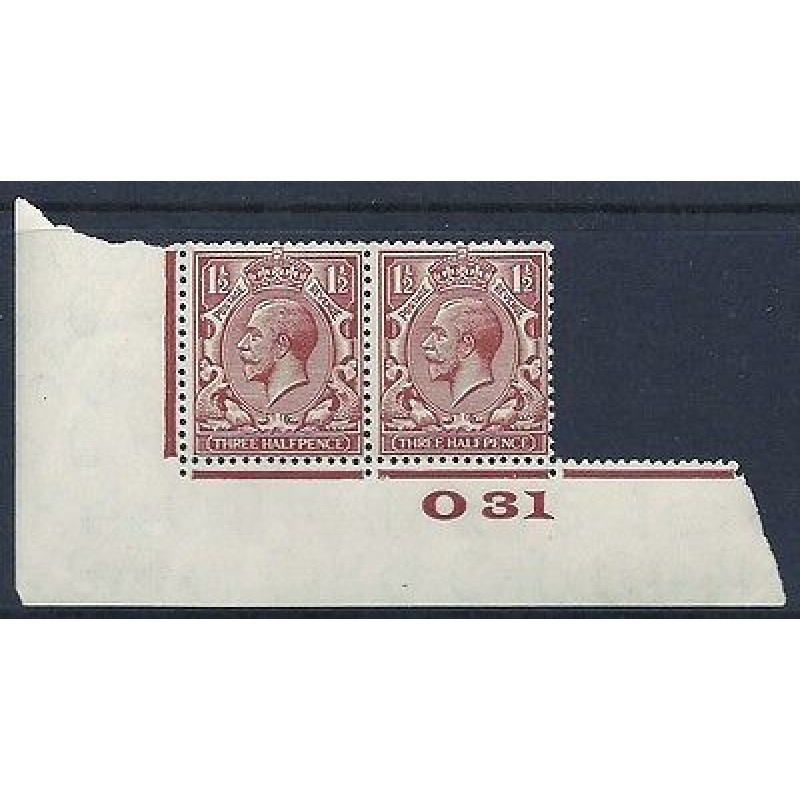 1d Red Brown Block Cypher Spec N35-1 Control O31 imperf UNMOUNTED MINT MNH