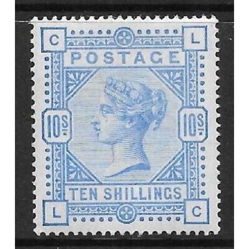 1883 Sg 183 10s Ultramarine Wmk Anchor Lettered L-C UNMOUNTED MINT