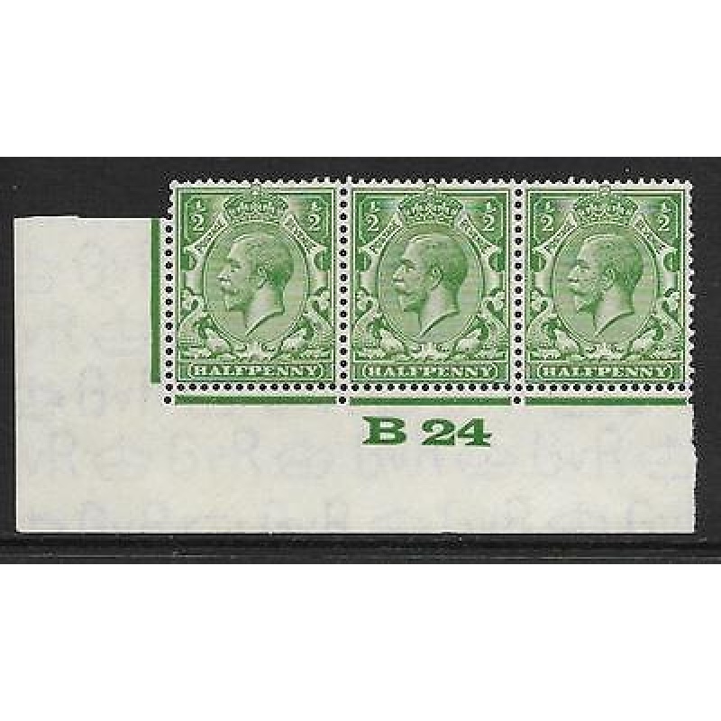 d Green Block Cypher Control B24 imperf UNMOUNTED MINT