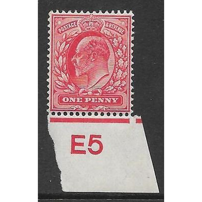 Sg 219 M5(1) 1d Scarlet Control E5 single UNMOUNTED MINT MNH