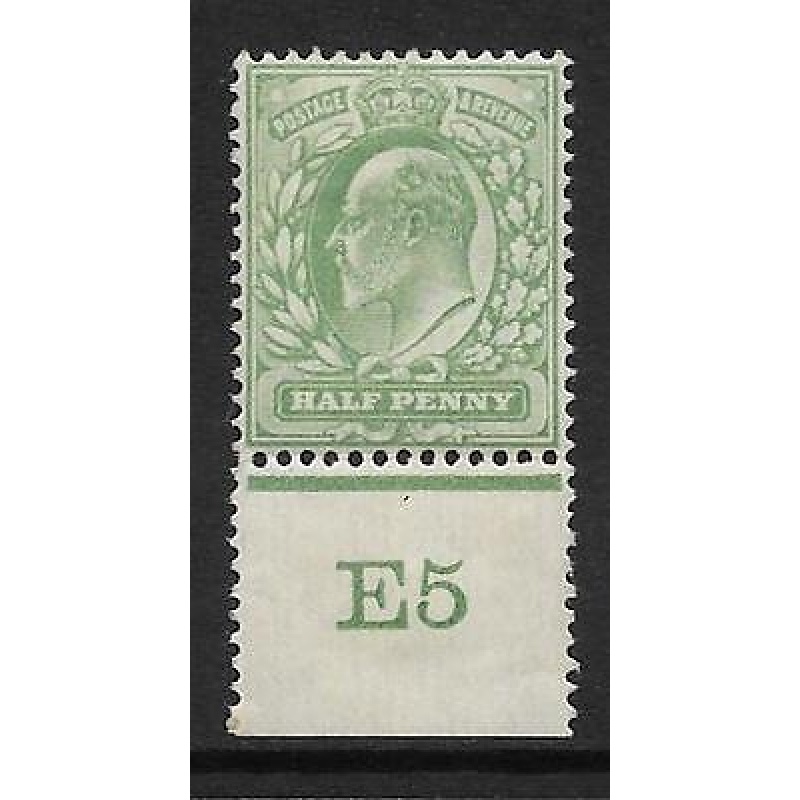 Sg 218 d Yellowish-Green Control E5 perf De La Rue MOUNTED MINT