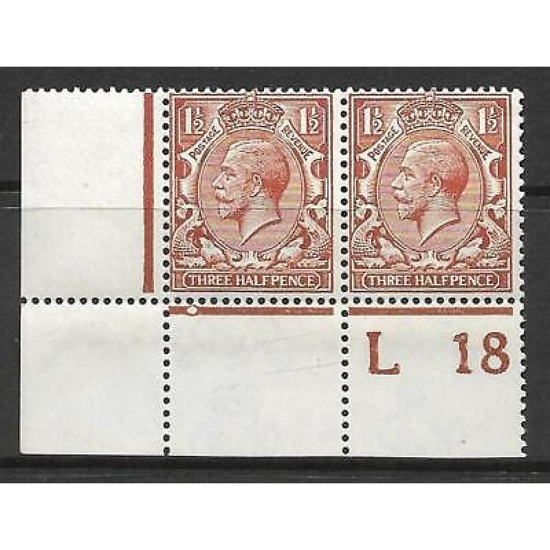 N18(13) 1d Chestnut Royal Cypher control L18 perf UNMOUNTED MINT