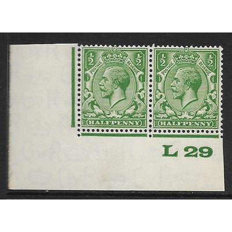 d Green Block Cypher Control L29 imperf UNMOUNTED MINT