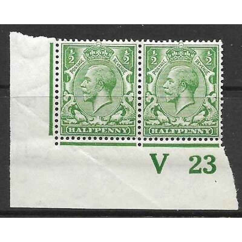 N14(6) d Bright Green Control V23 Imperf pair UNMOUNTED MINT