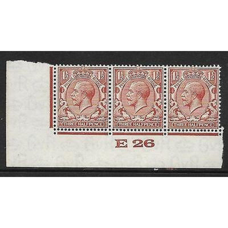 1d Brown Block Cypher Control E26 imperf UNMOUNTED MINT MNH